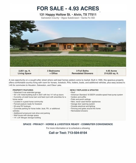 Alvin, TX 77511 Galveston County