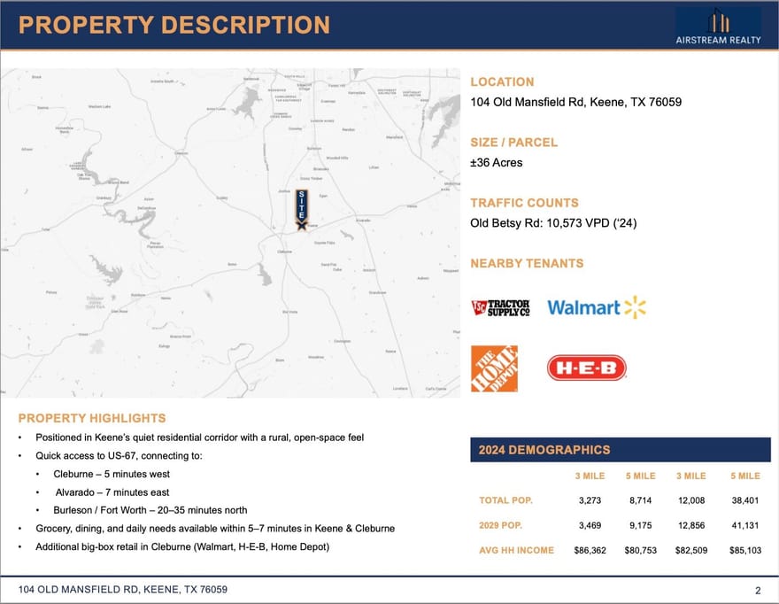 104 S Old Mansfield Road, Keene, Texas