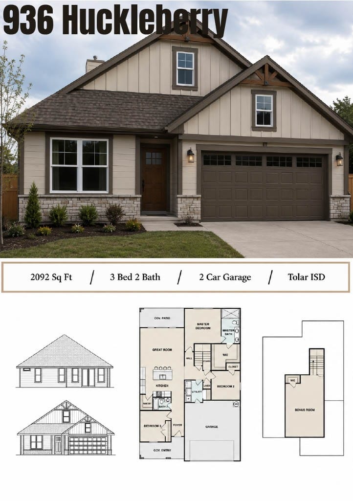 936 Huckleberry Lane, Tolar, Texas