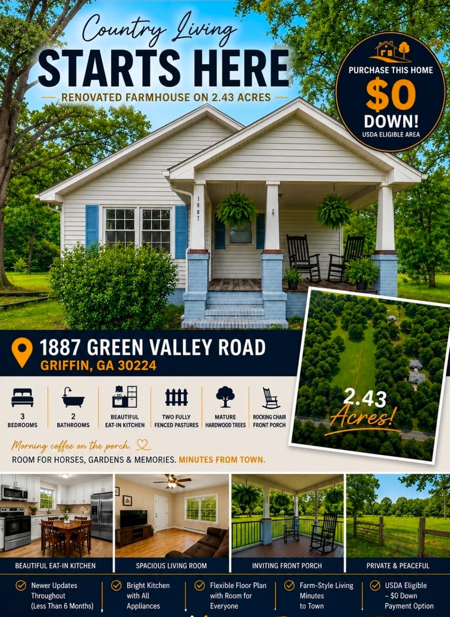 1887 Green Valley Road, Griffin, Georgia