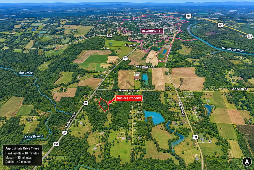 2.4 ACRES Flamingo Estate, Hawkinsville, Georgia